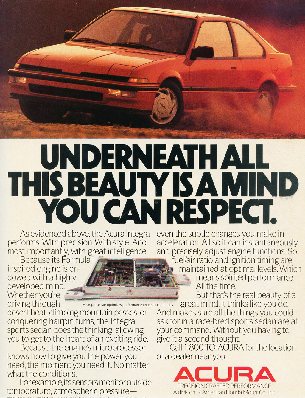 1986 Acura Auto Advertising